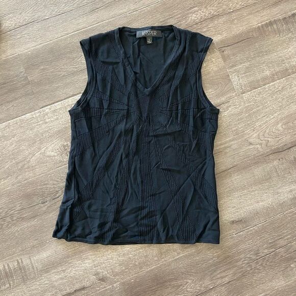 Kasper Black Tank Top - Picture 1 of 4